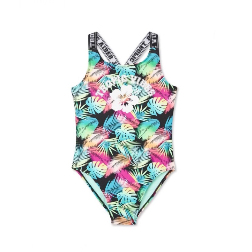 NWOT• Girls Floral 1pc Bathing Suit🩱